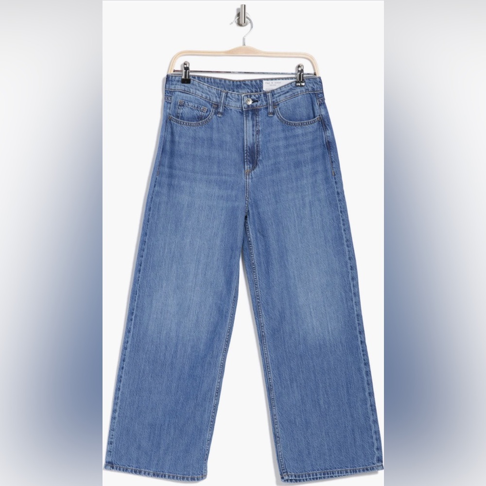 rag & bone Women’s Lori Crop Wide Leg Jeans Mediumwash Size 34